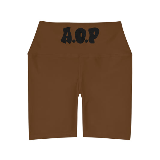 High Waisted Yoga Shorts (AOP)