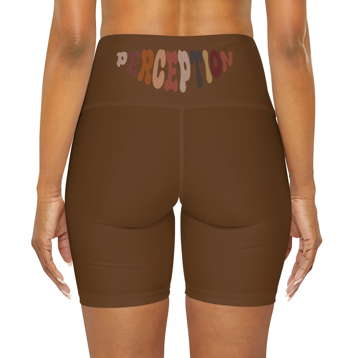 High Waisted Yoga Shorts (AOP)