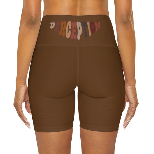 High Waisted Yoga Shorts (AOP)