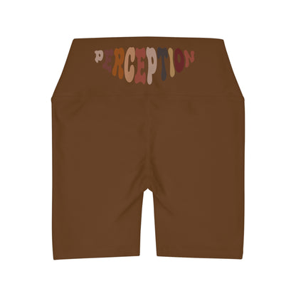 High Waisted Yoga Shorts (AOP)